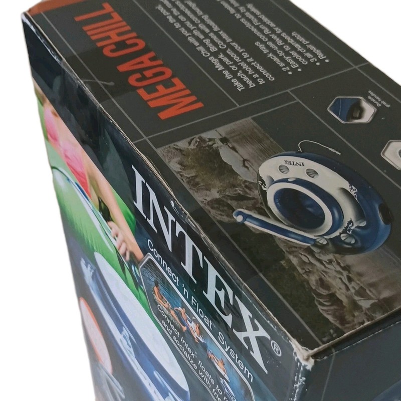 NIB Intex MegaChill Inflatable Floating 35in Beverage Cooler Holds 40+ Cans gallery