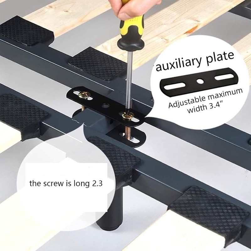 4 PCS Adjustable Height Center Support Leg for Bed Frame, Bed Center Slat Hea... gallery