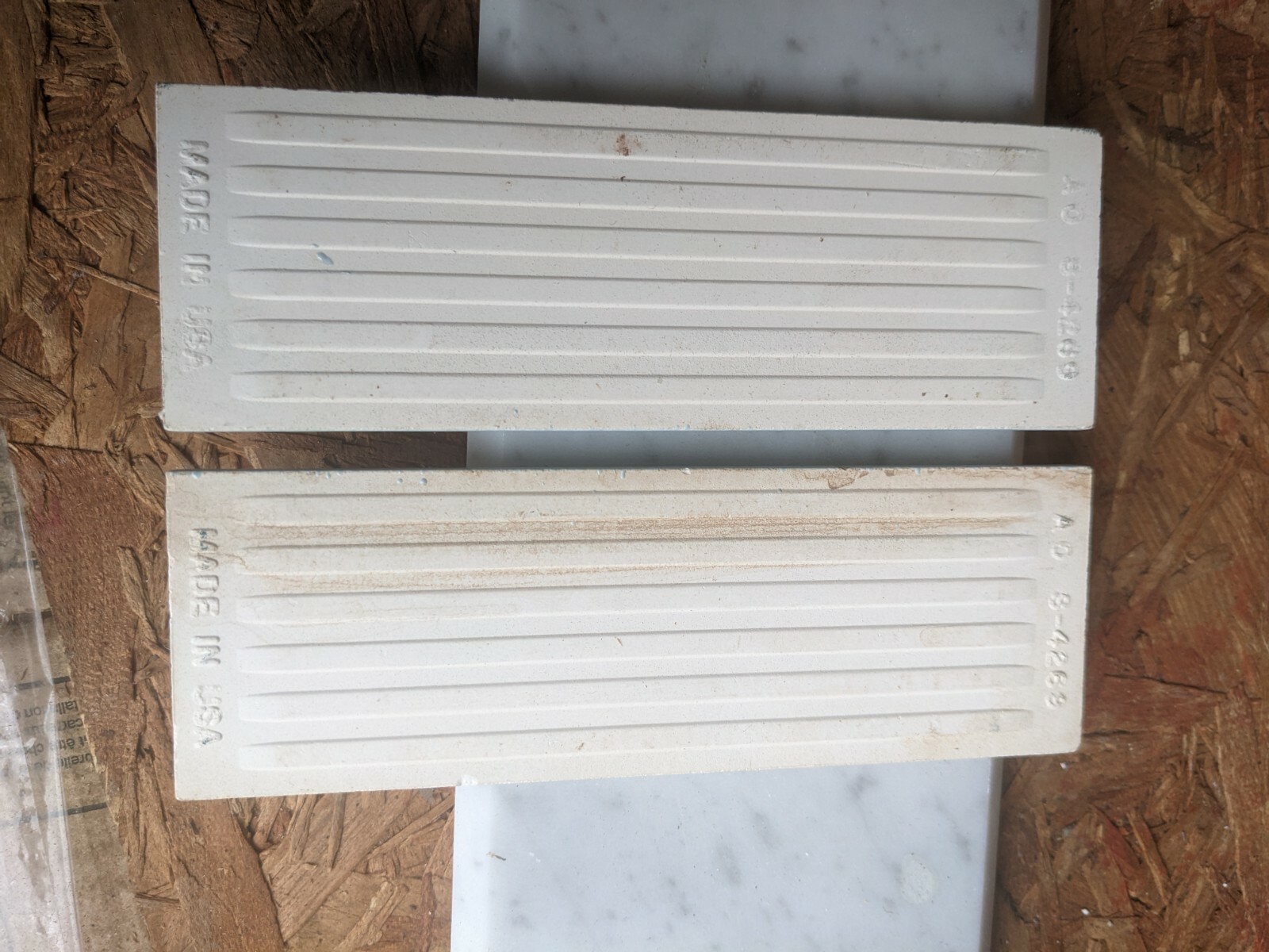 2 pcs American Olean Ceramic Wall Tile 2x6" Bullnose Pastel Blue NEW Color 18 gallery