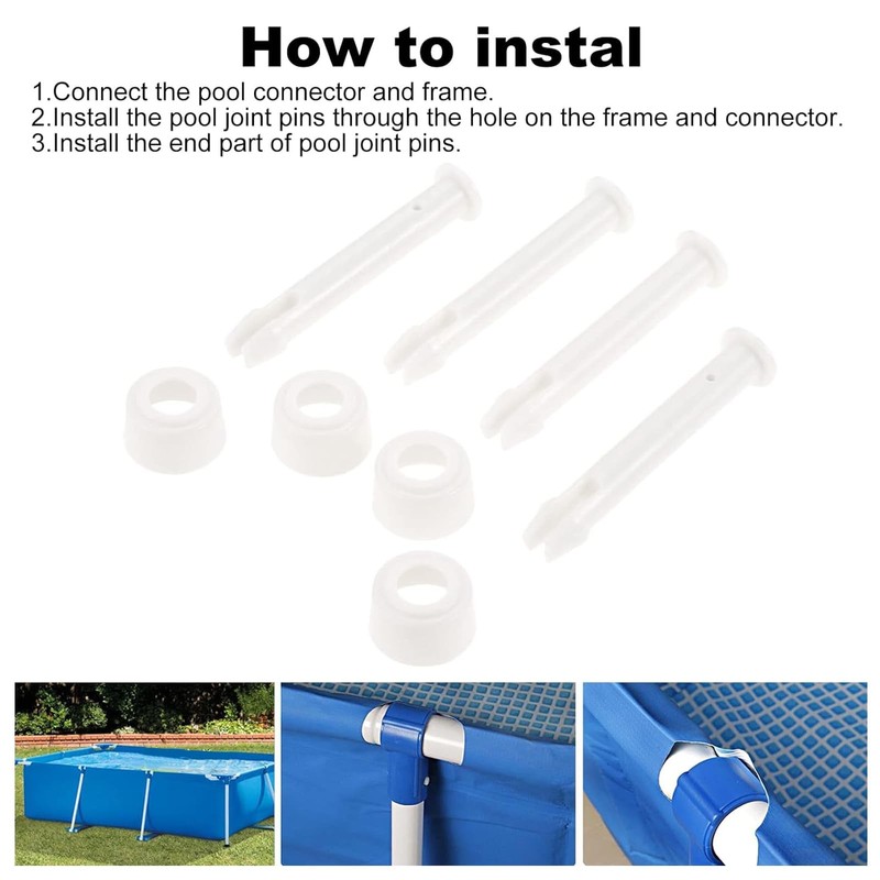 36Pcs Plastic Pool Joint Pins & Seals Compatible with 2.36 Inch, White gallery