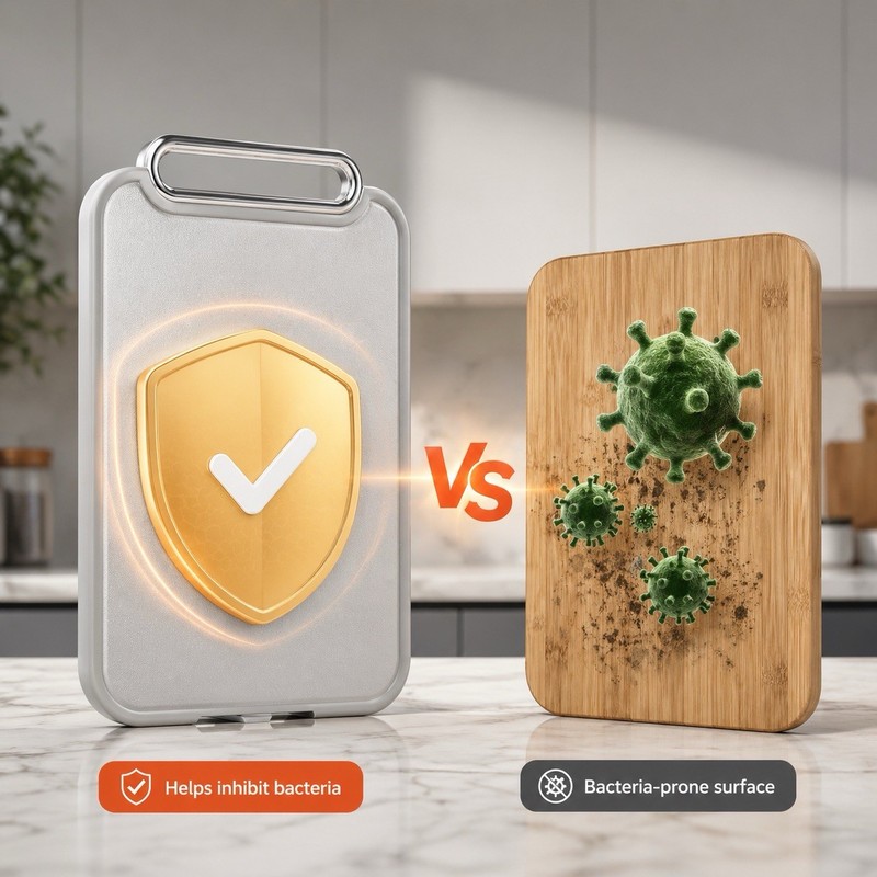 Stainless Steel Cutting Board Double Sided 304 Steel & Food-Grade PP Large Chop gallery