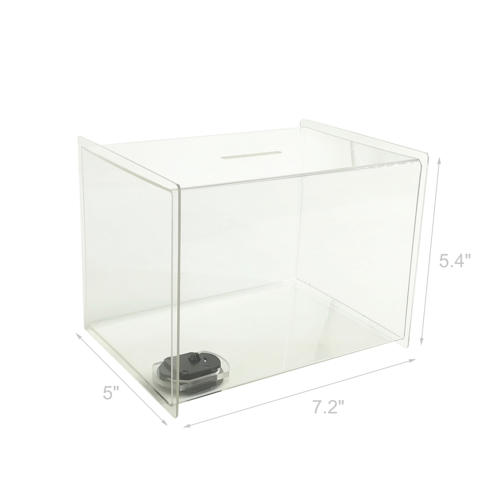FixtureDisplays Box, Clear Ghost Acrylic Donation Fundraising 7x5.5"x5.5" 11818 gallery