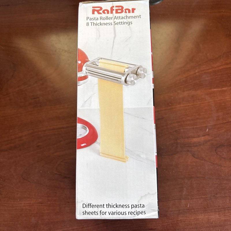 Rafbar Pasta Maker for Kitchenaid Attachments, 3 in 1 Stainless Steel MSRP $91 gallery
