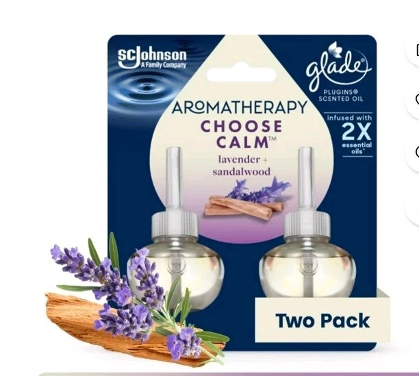 Glade Plugins Scented Oil Refill, Aromatherapy, Choose Calm, Qty 2