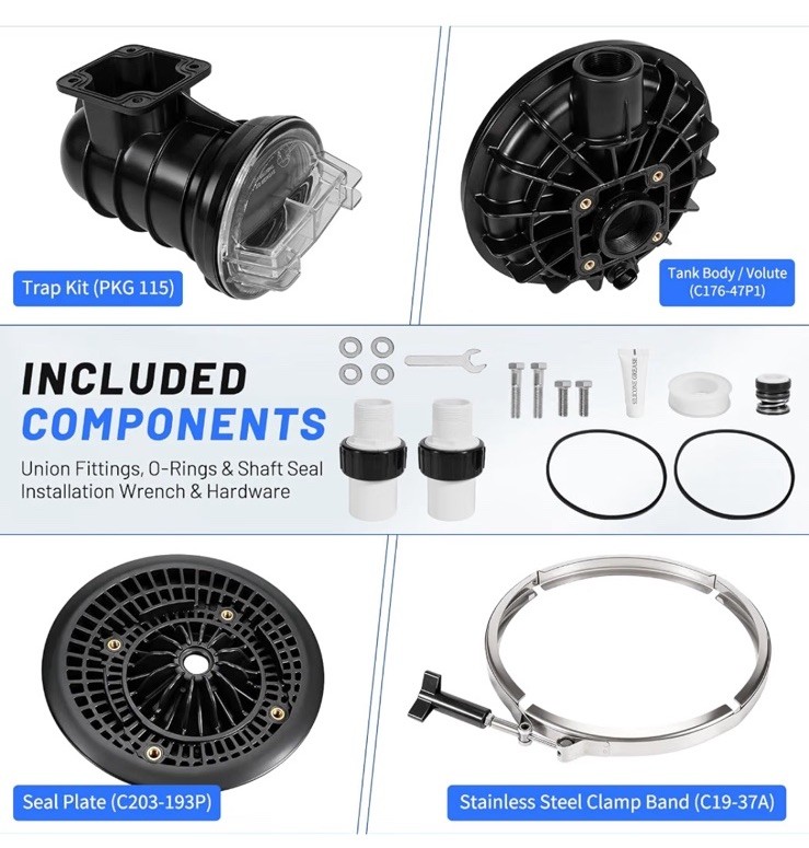 Pool Pump Wet End Kit 5P2r For Sta-Rite Max-E-Glas Dura-Glas gallery