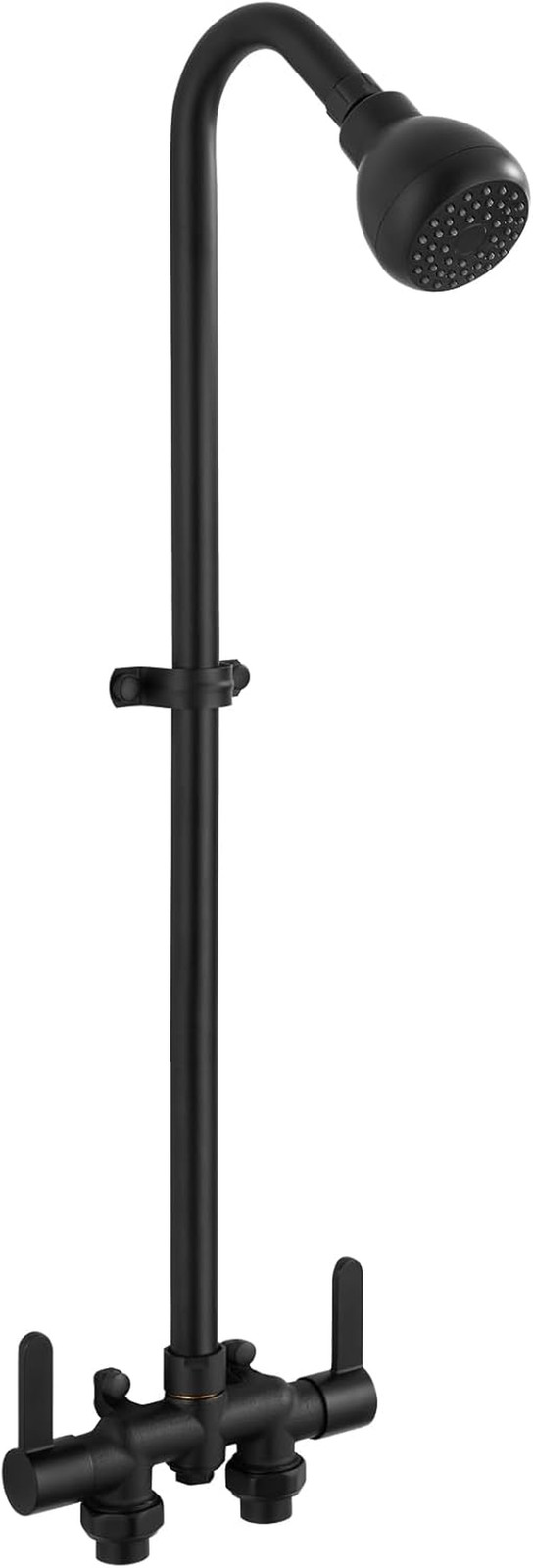 Matte Black 31" Outdoor Shower System with 2-Handle and Brass Mixing Valve gallery