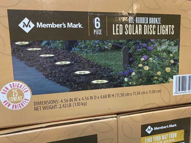 6-Piece Oil-Rubbed Bronze LED Solar Garden/Pathway Disc Lights -BUY MORE & SAVE! gallery