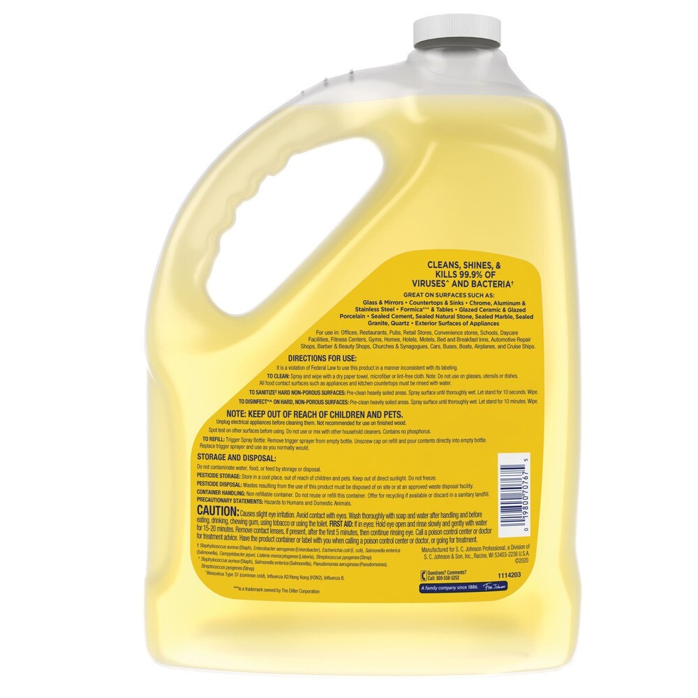 Windex 682265 1 Gal. Multi-Surface Disinfectant Cleaner - Citrus (4/CT) New gallery