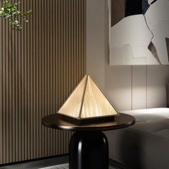 Triangular Pyramid Table Lamp Home Decoration Lighting Fixture 3 Colors Lighting