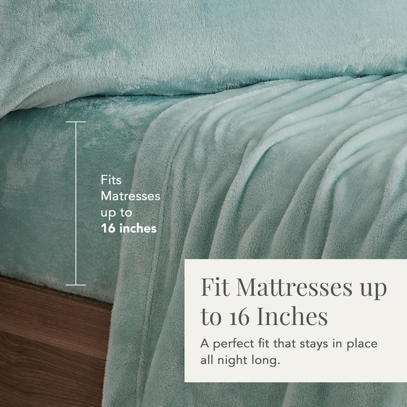 Ultra Soft Micro Fleece Sheets Set with Extra Deep Pockets | Super Plush Polar F gallery