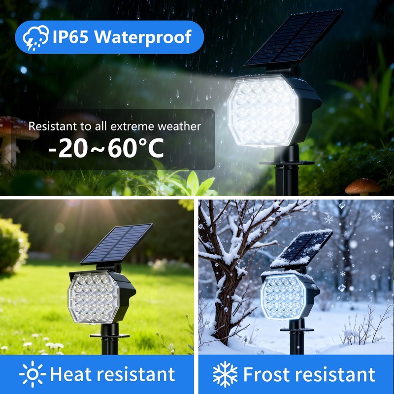 2Pack Solar Power LED Landscape Light Outdoor Garden Yard Pathway Lawn Spotlight gallery