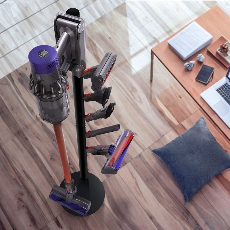 Floor Mount Vacuum Stand with 5 Hooks and Heavy Bottom Base for Stability gallery