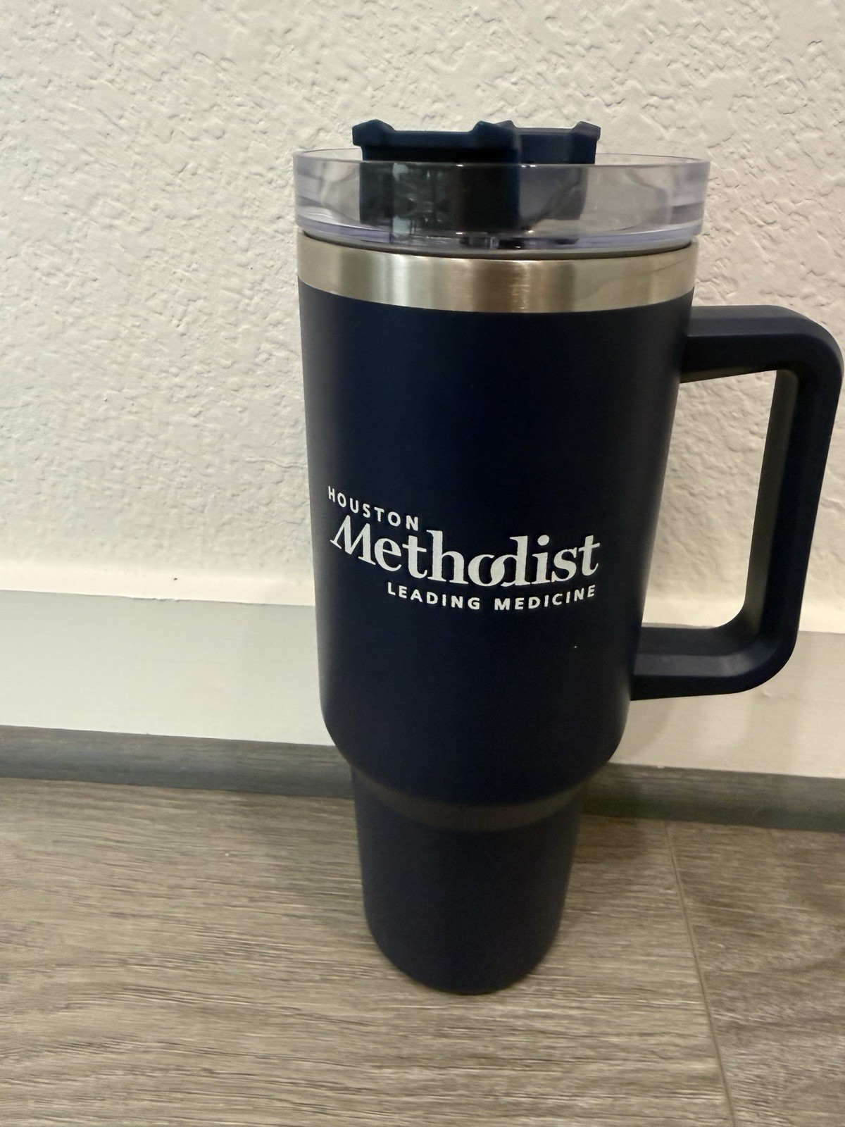Houston Methodist Hospital 40oz Insulated Tumbler Cup With Straw Lid Navy Blue gallery