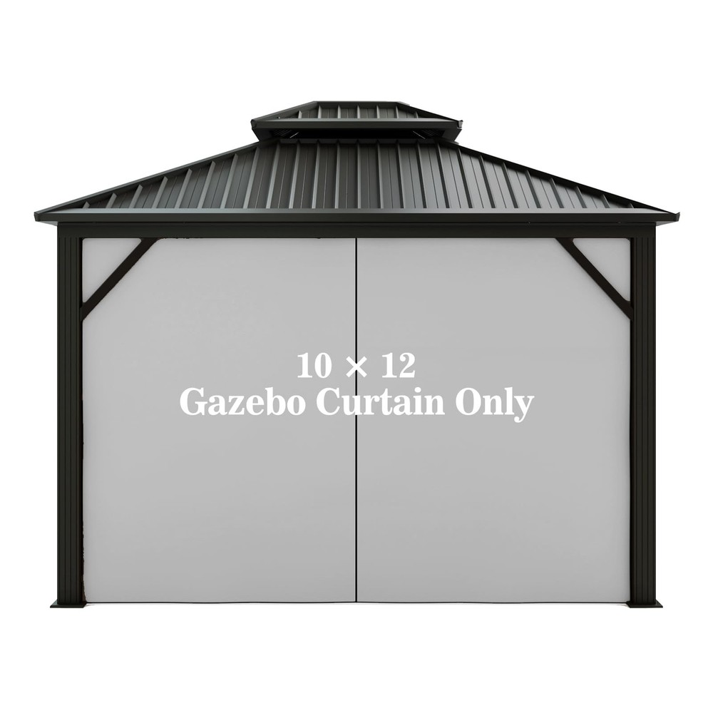 Gazebo Universal Replacement Privacy Curtain – Hugline 10' x 12' Gazebo Side ...