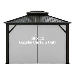 Gazebo Universal Replacement Privacy Curtain – Hugline 10′ x 12′ Gazebo Side …