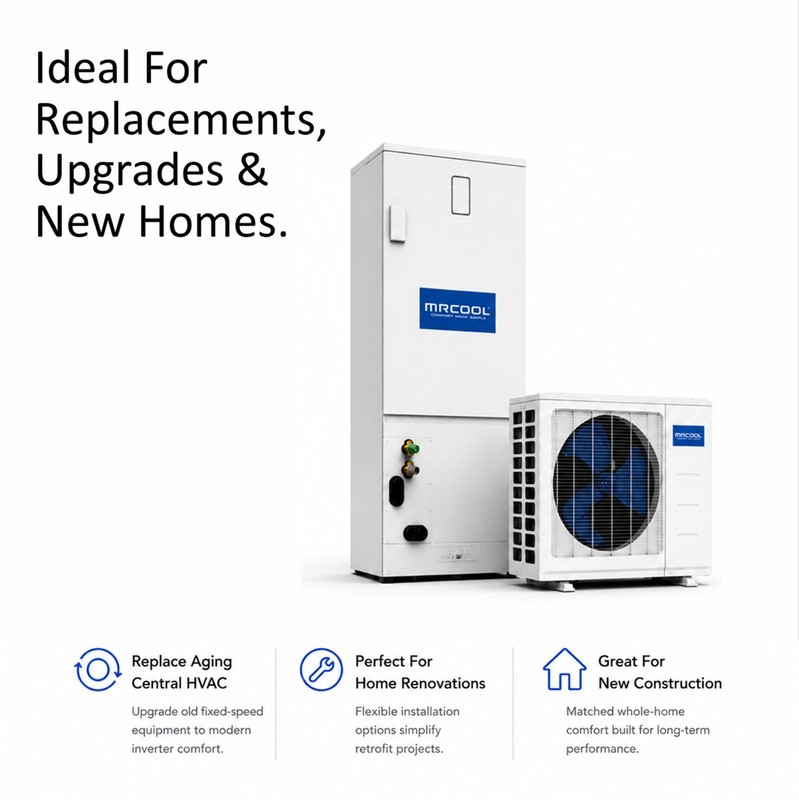 MRCOOL VersaPro 2.5 Ton Inverter Central Heat Pump AC 17 SEER2 230V gallery