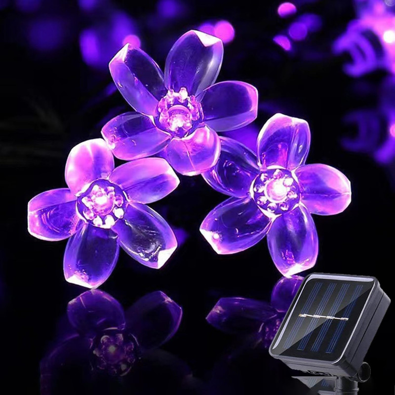 2 Pack 50 LED Solar String Lights Outdoor Waterproof Flower Solar Lights for Gar gallery