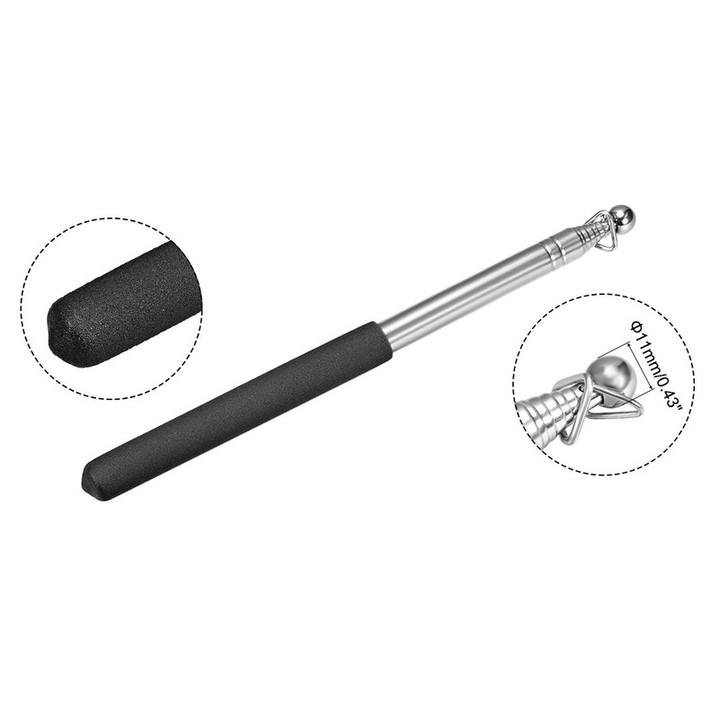 3.28FT/1M, Handheld Flagpoles, Guide Flag Pole,Black gallery
