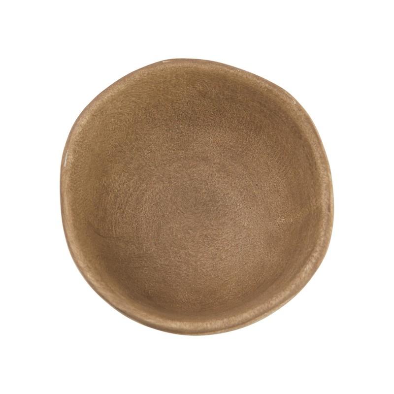 Boho Terracotta Footed Planter with Organic Edge in Matte Taupe Finish gallery