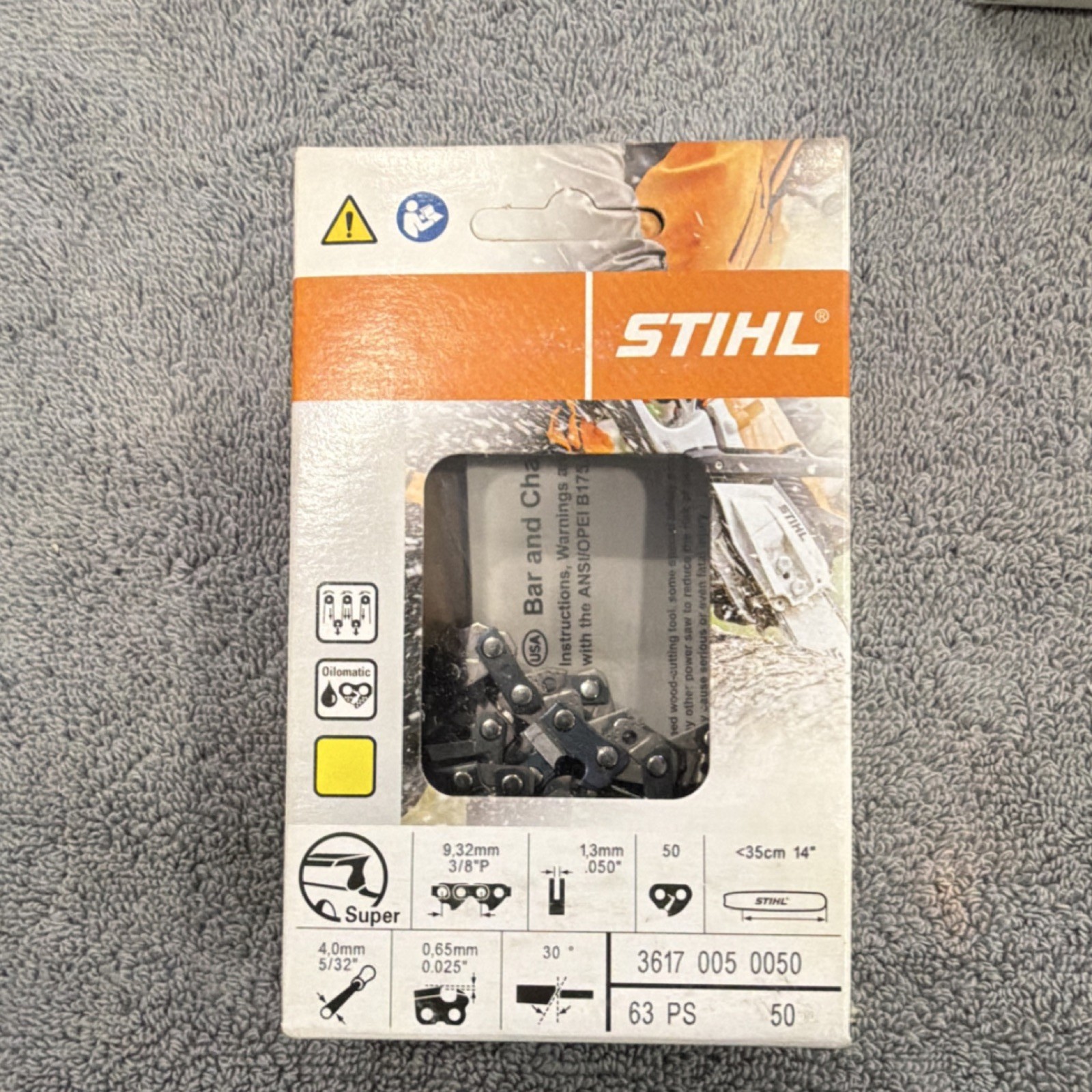 STIHL 63 PS Chainsaw Chain 14 in Guide Bar Length 3617 005 0050 gallery