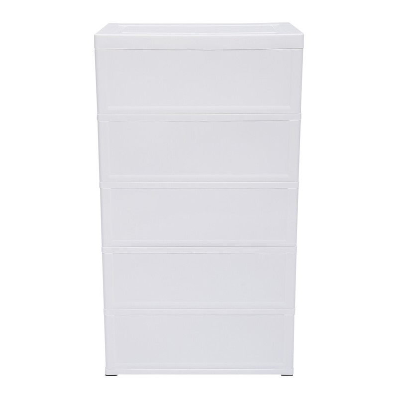 5 Drawers Storage Closet Drawers Cabinet PP Drawers Dresser Bedroom Cabinet Blue gallery