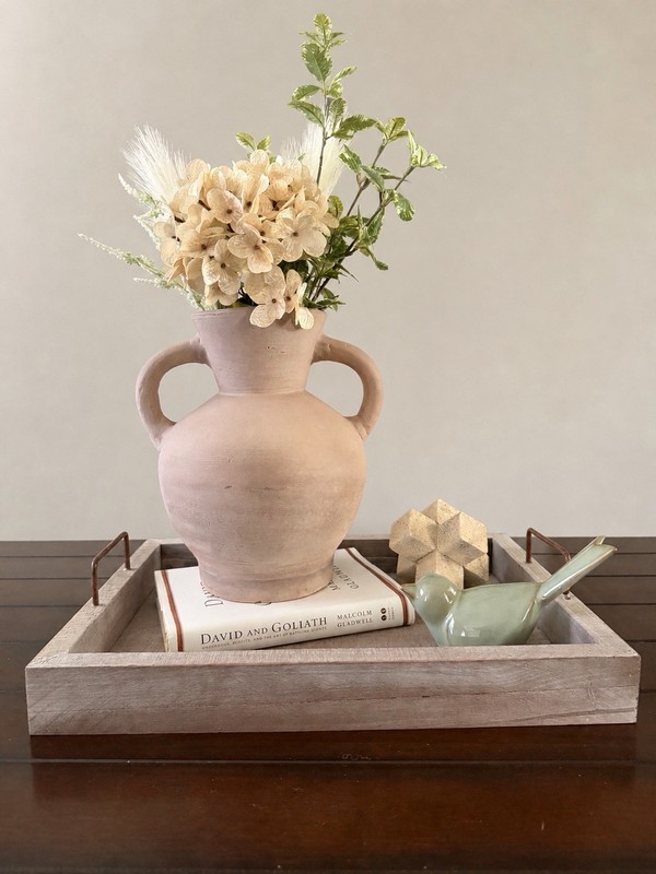 Ceramic Vase-Double Handle, Boho Ceramic Pottery 10inch, Farmhouse Decor Rustic gallery