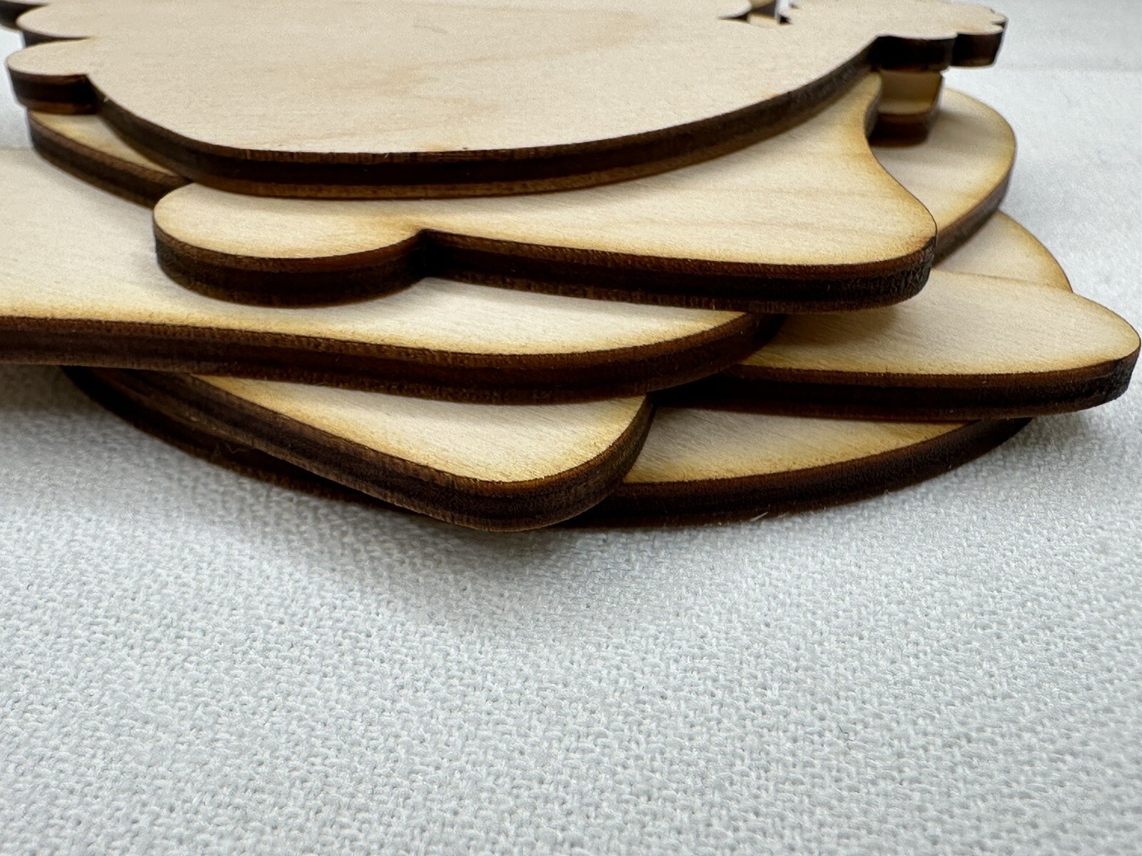 Custom Laser Cut Unfinished Square Shape Wood Cutouts gallery