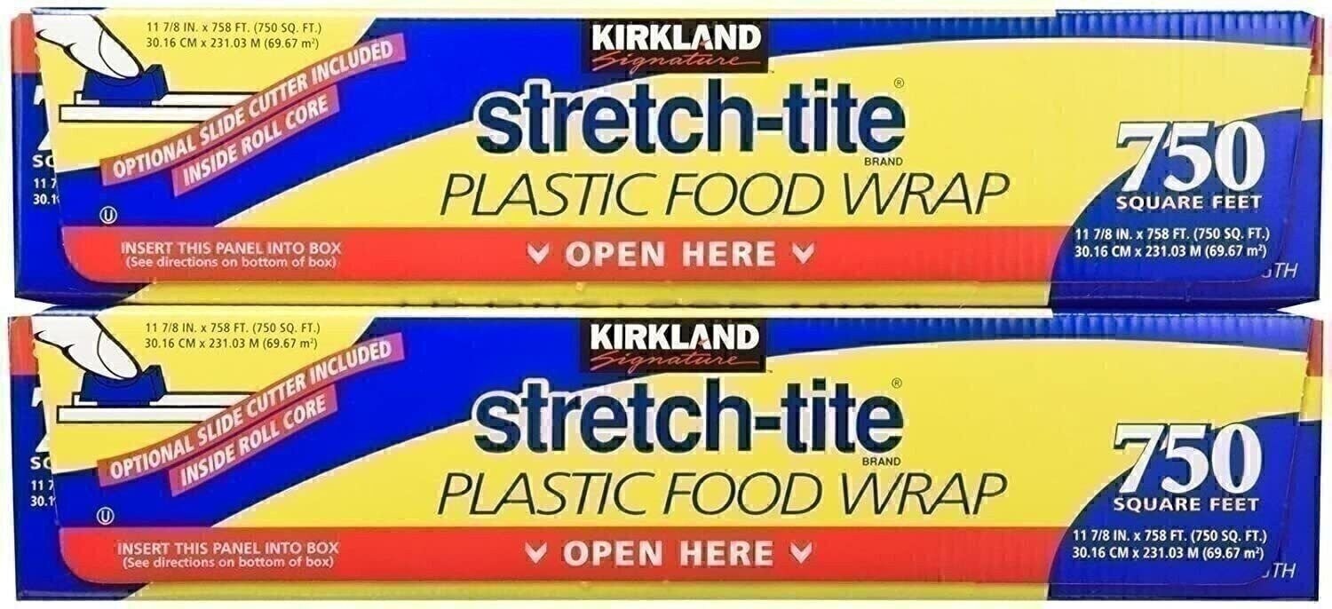 (2 Packs) Kirkland Signature Stretch Tite Plastic Food Wrap (750 Sq ft.) each gallery