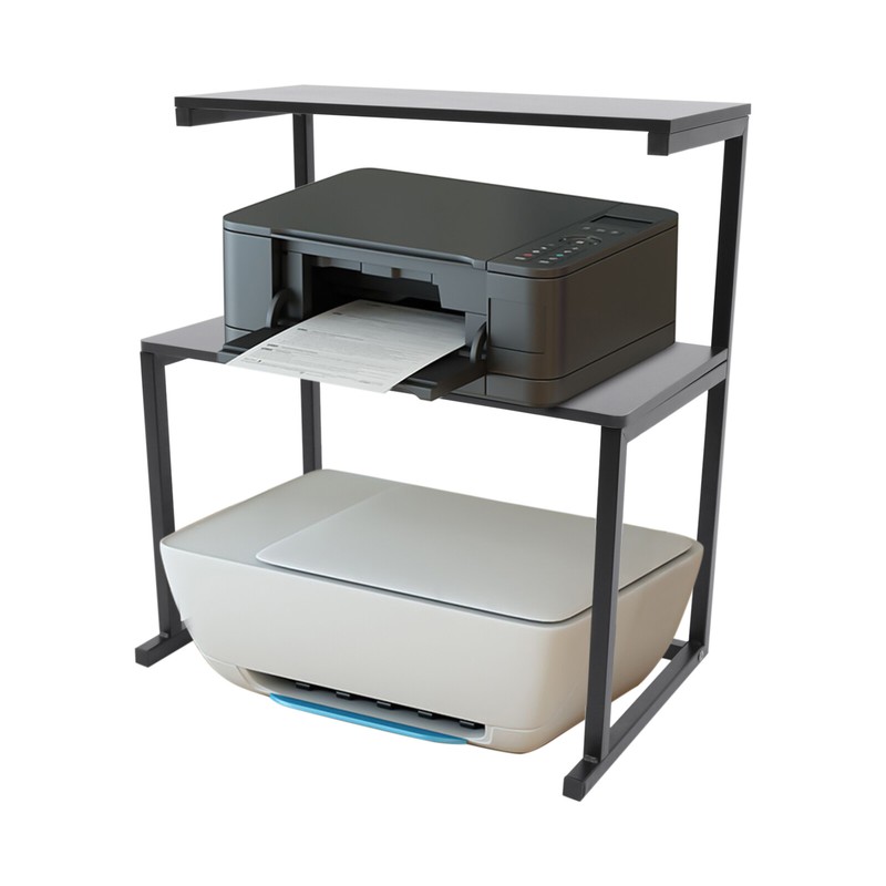3-Tier Modern Printer Table Stand Storage Shelves For Home Office 52.5x36x63.2cm gallery