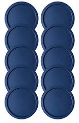 10 Replacement Lids Covers for Pyrex 2-Cup Glass Container, 5-Inch 7200-PC NAVY