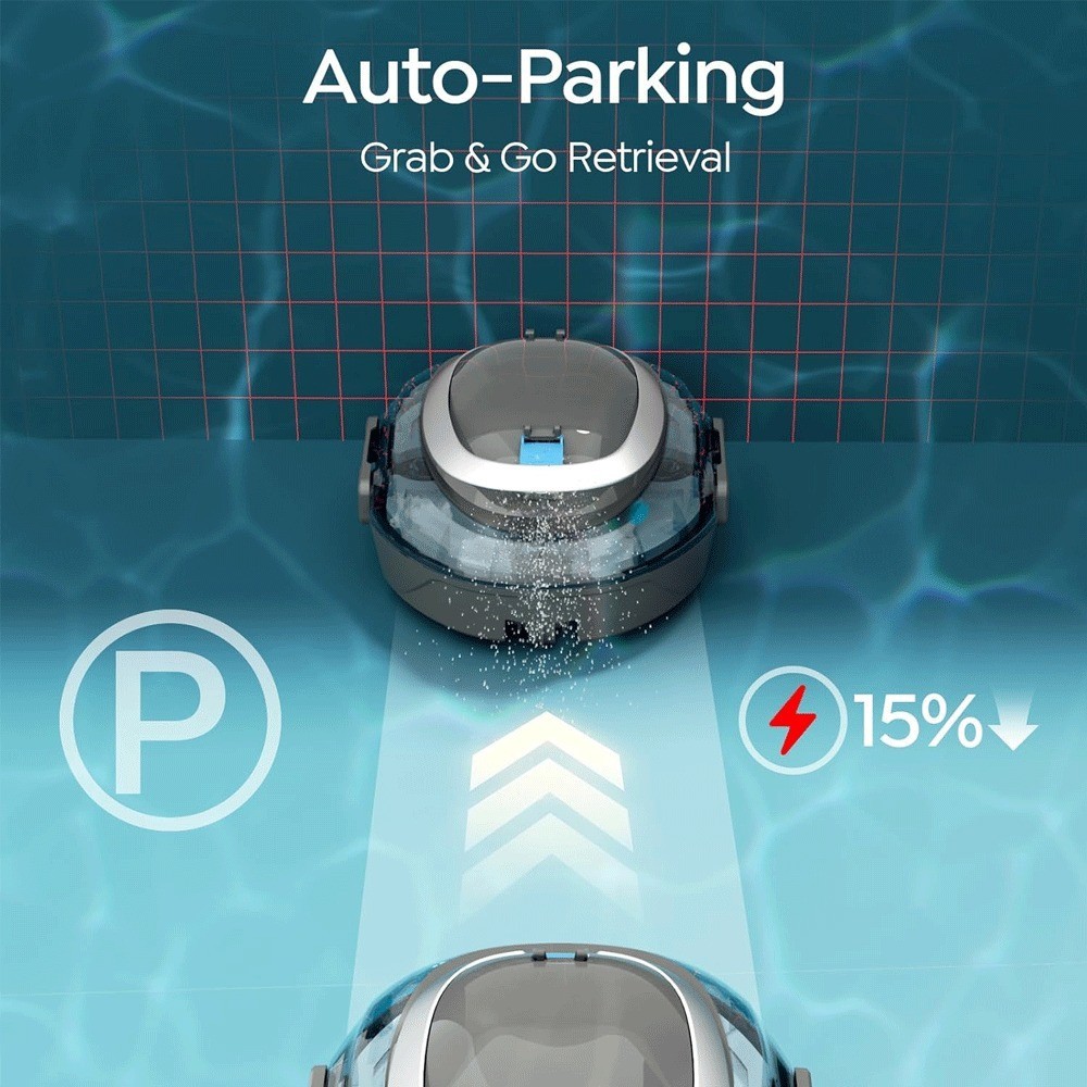 Cordless Robotic Pool Cleaner Above Ground Automatic Vacuum Strong Suction Self gallery