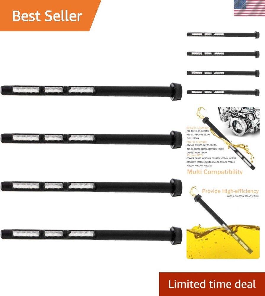 4-Pack Fuel Filter Compatible with Cub Cadet Lawn Mowers for Optimal Performance