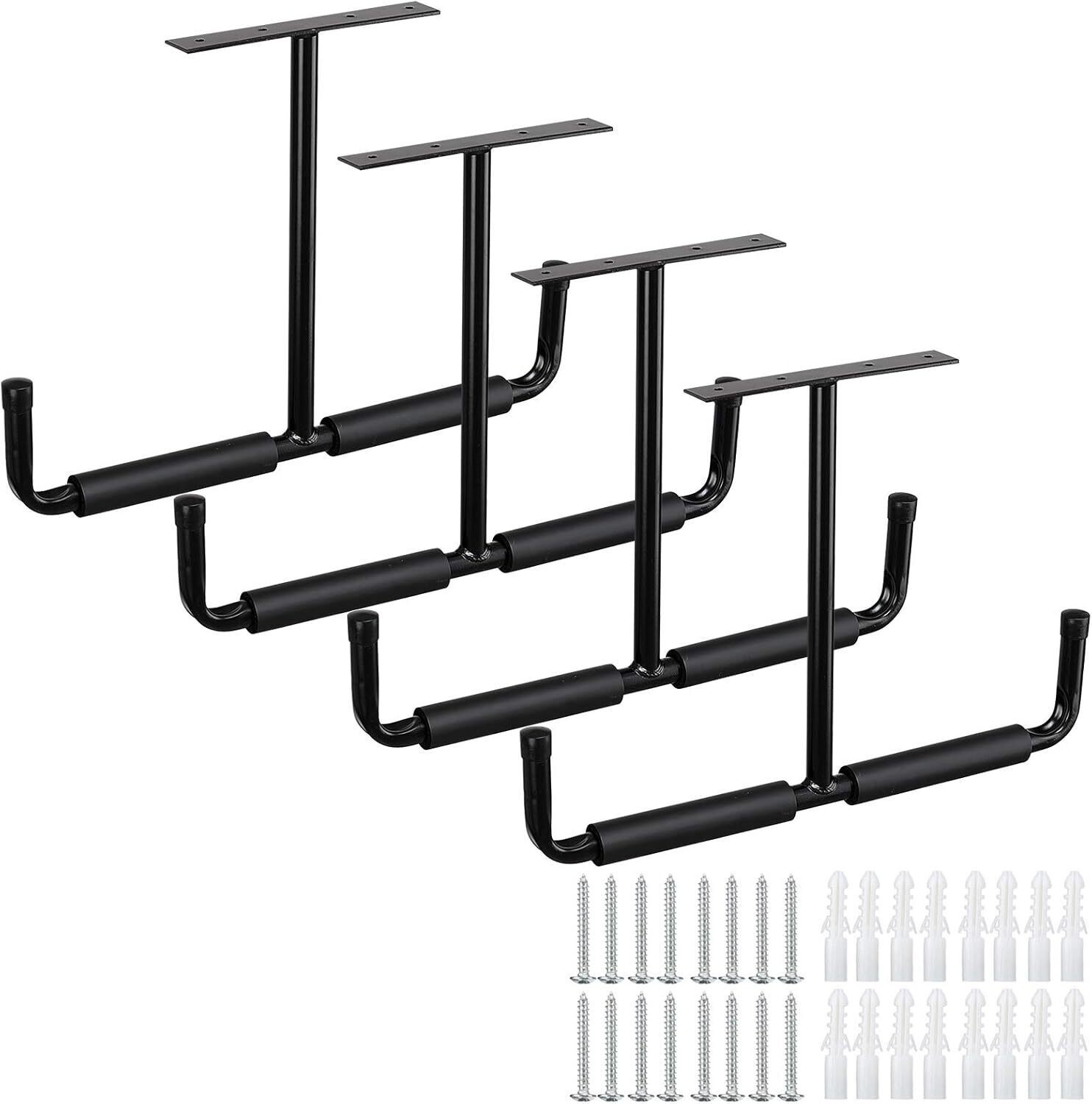 Overhead Garage Storage Hooks Rack Ceiling Mounted Heavy Duty Utility Hooks 4 Pc gallery