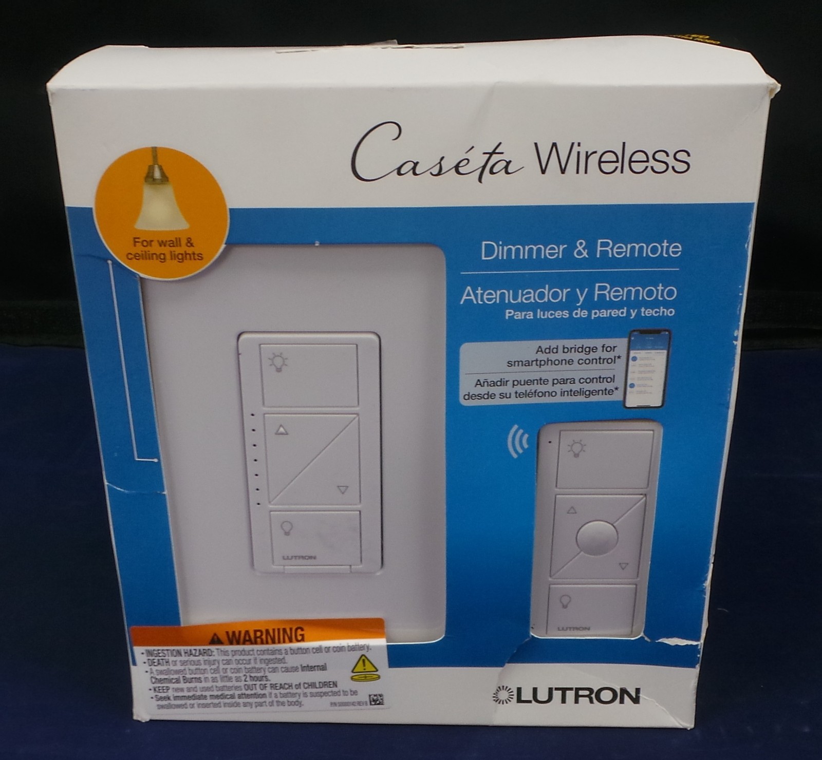 Lutron P-PKG1W-WH-R Caseta Smart Lighting Dimmer Switch And Remote NEW gallery