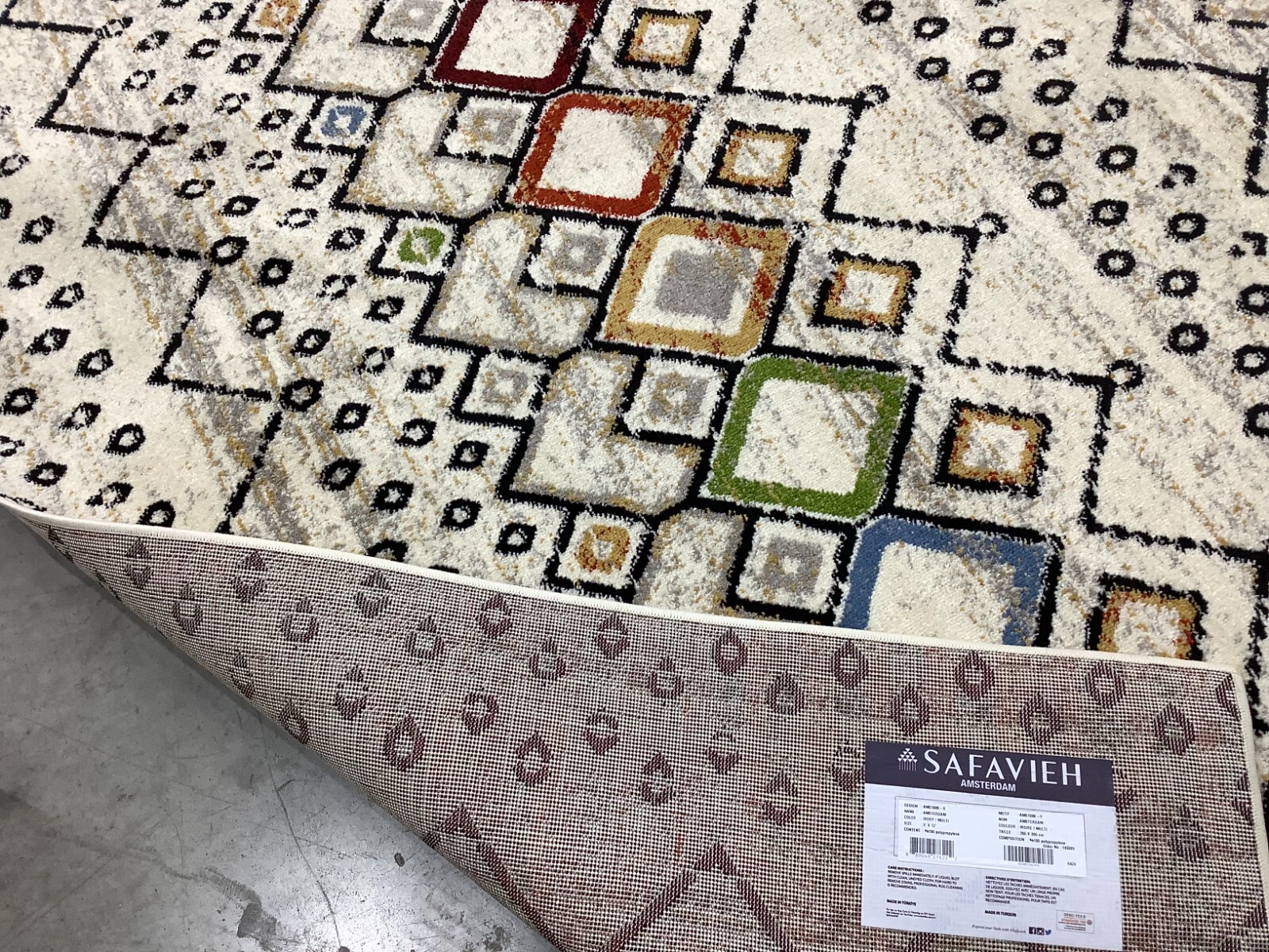 IVORY / MULTI 9'-0" x 12'-0" Flaw in Rug, Reduced Price 1172680175 AMS108K-9 gallery