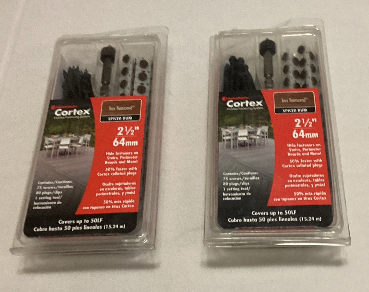 Two (2) Boxes Fastenmaster Cortex Fastening System Trex Screws & Plug Spiced Rum gallery
