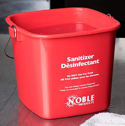 Small Red Sanitizing Bucket - 3 Quart Cleaning Pail - Set of 3 Square Containers gallery