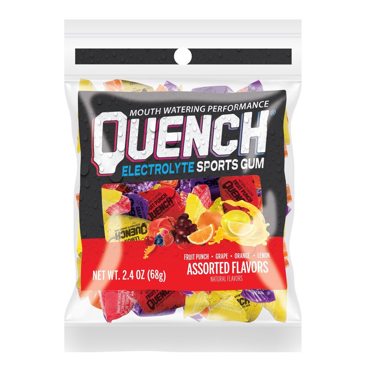Mueller Quench Chewing Gum Variety Bags: 2.4 oz. bag / 1 bag (Lemon, Fruit, Oran gallery