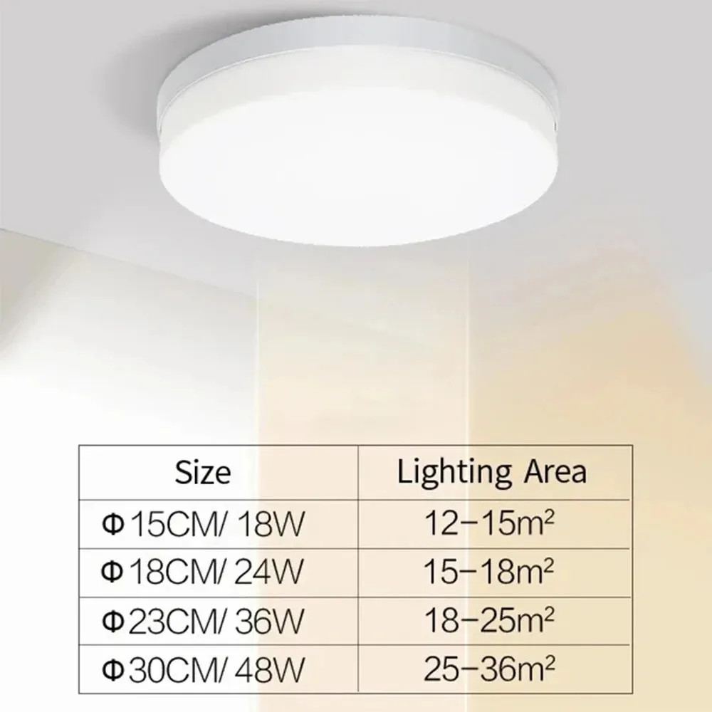 Modern round LED ceiling light neutral white cool white warm white 48W 36W 24W