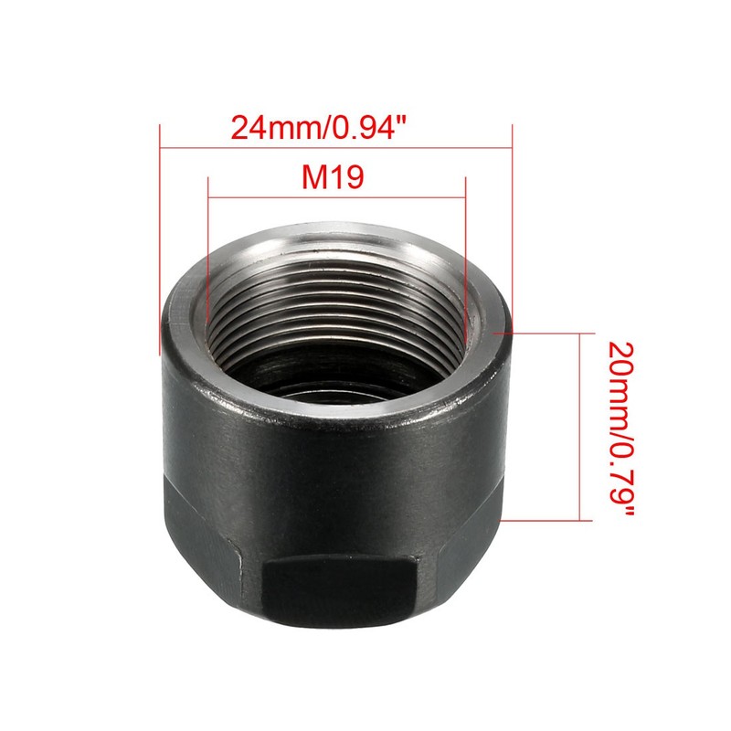 ER16-A(M19) Type Collet Clamping Hex Nut for CNC Milling Chuck Holder Lathe gallery