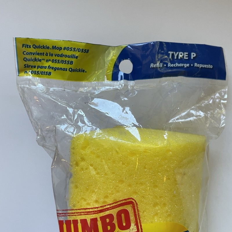 NIP Quickie Jumbo Mop & Scrub Roller Mop Refill Head Type P 12” Discontinued NEW gallery