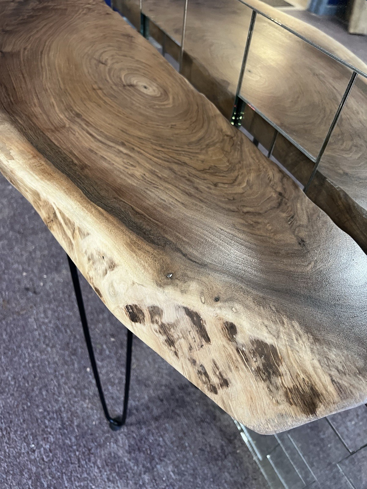Handcrafted Live Edge Walnut Sofa Table 64” | Solid Wood Console Table gallery