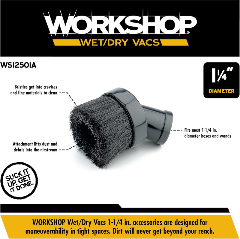 Shop Vacuum Accessories WS12501A Dusting Brush Attachment for Wet Dry Vacuum Cle gallery