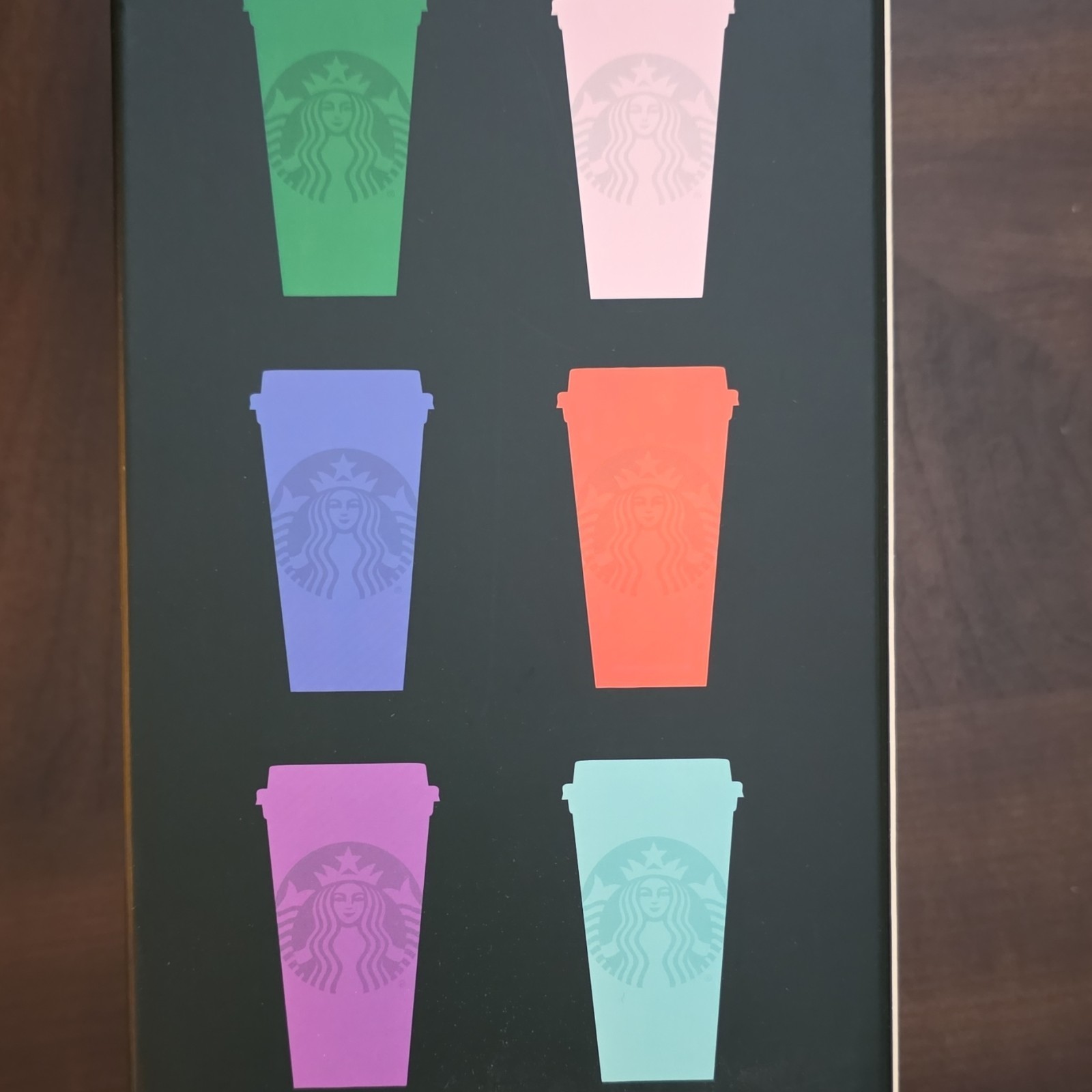 Starbucks Reusable Multicolor Round Plastic Cups 16 oz Six-Piece Set 011723909 gallery