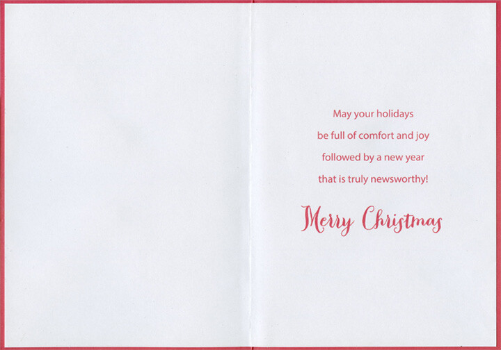 Green and Red Light Strings on Dark Green Christmas Card for Paper Carrier gallery