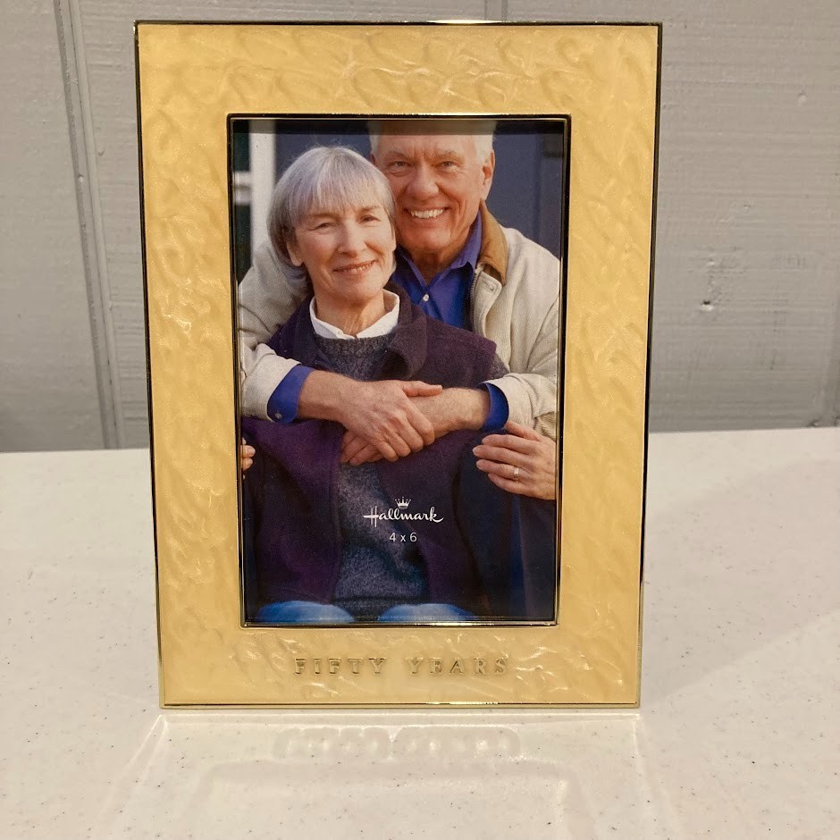 Hallmark FIFTY YEARS Golden 50th Anniversary Metal Frame 4 x 6 Photo Gold 50 gallery