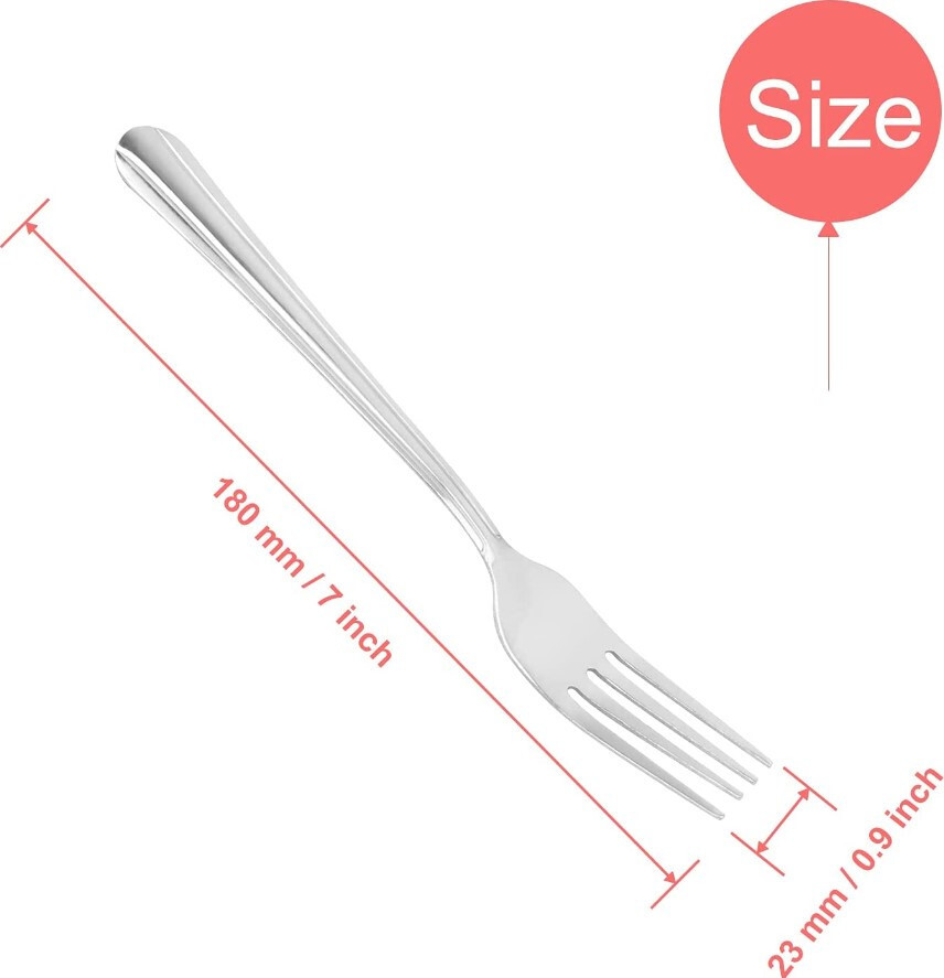 Heavy Duty Dinner Forks 18/0 Stainless Steel Salad Table Fork Set of 12 Flatware gallery
