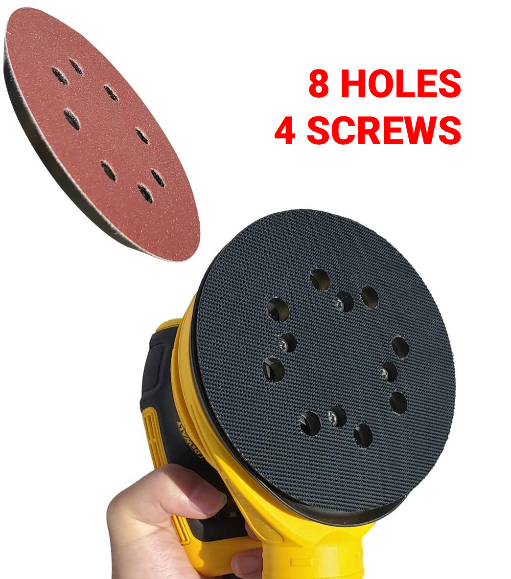 2PCS 5inch Hook & Loop 4 Screws Orbital Sander Pad Replacement 8Holes gallery