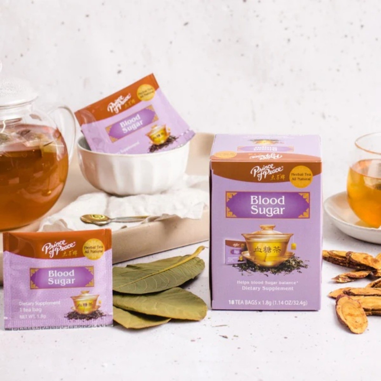 Herbal Tea Bags（6 Boxes）Supporting Blood Sugar and Blood Pressure Balance gallery