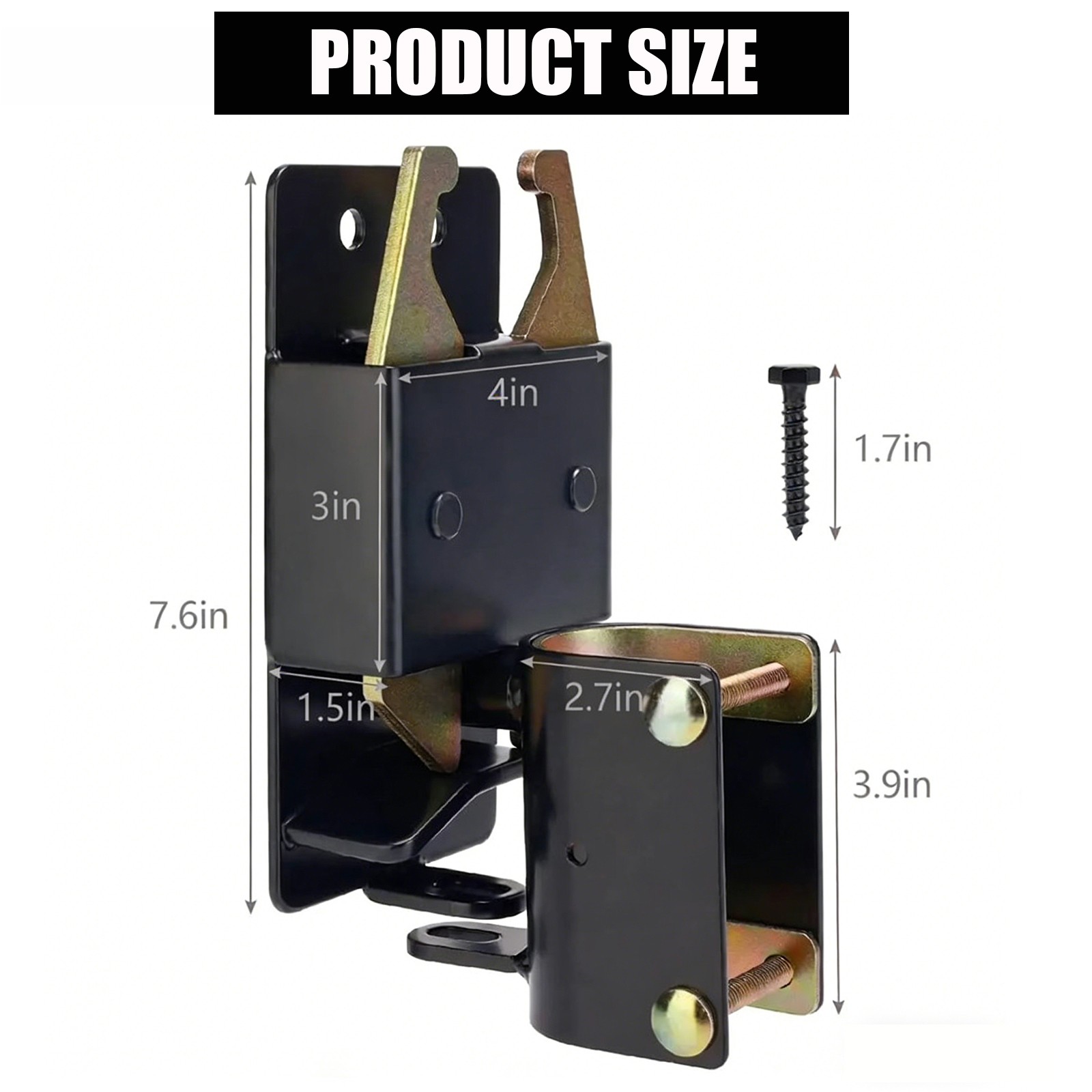 2 Way Farm Gate Latch Heavy-Duty Lockable Fence Latch with Self-Locking Nut gallery